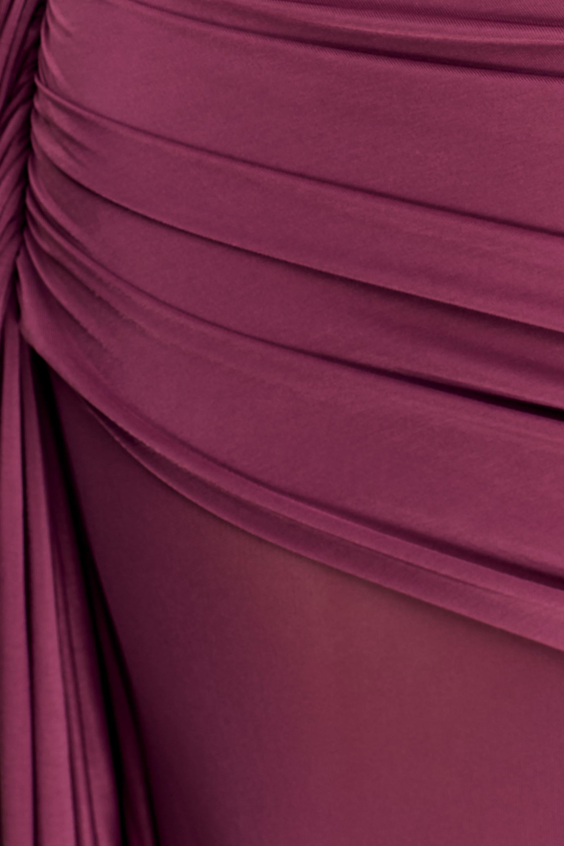 Asher Slinky One Shoulder Maxi Dress - Neutral Plum #6