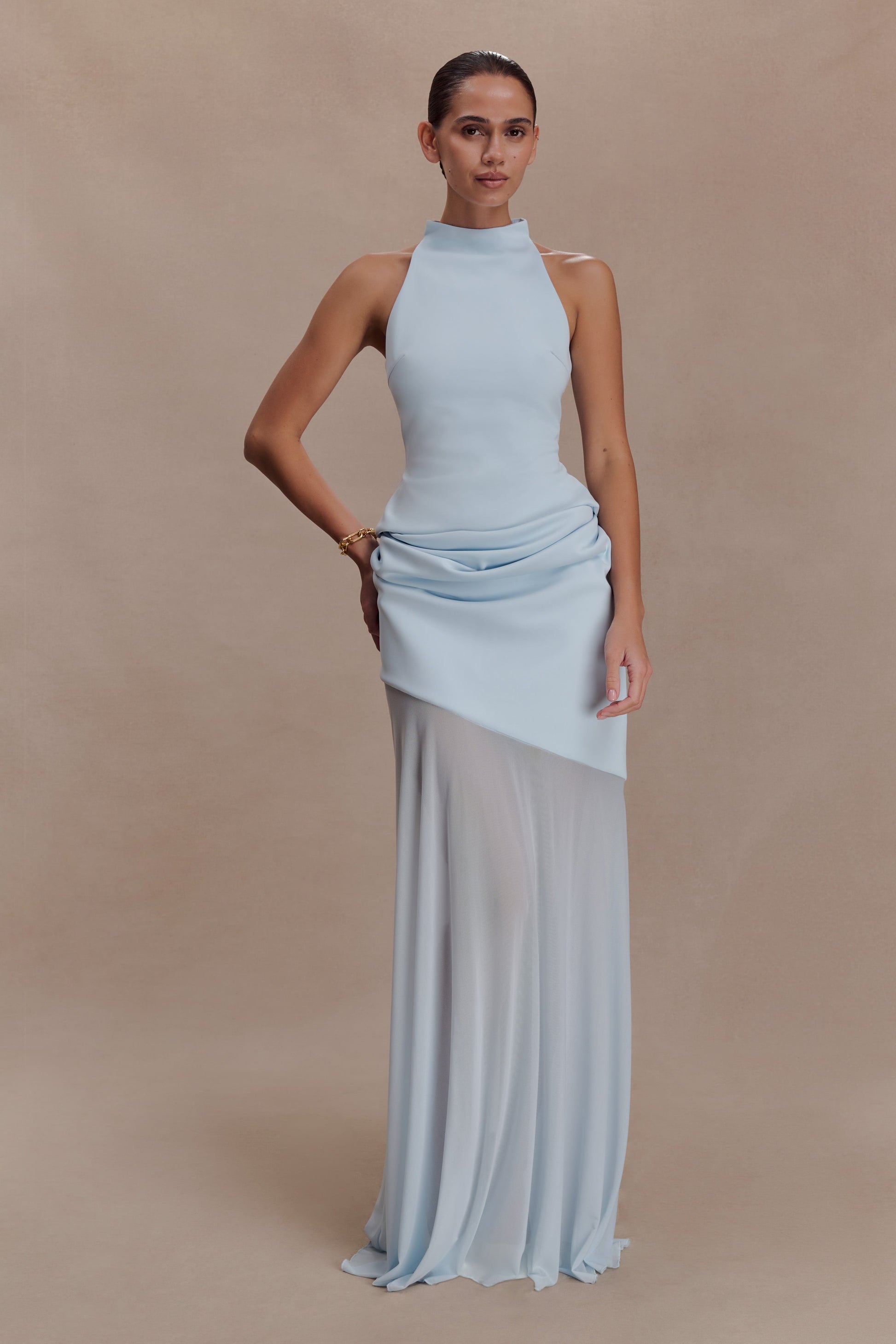 Portia Scuba Sleeveless Top - Pale Blue #6