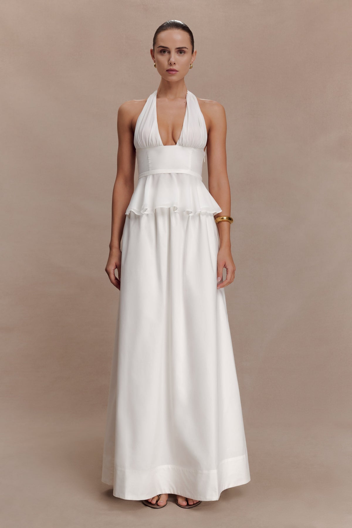 River Gathered Maxi Skirt - White #6