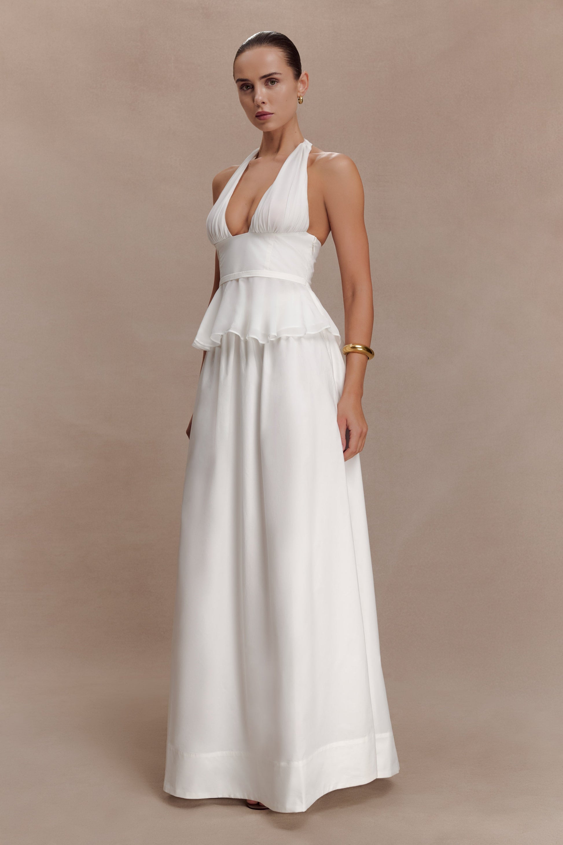 River Halter Neck Sleeveless Top - White #4