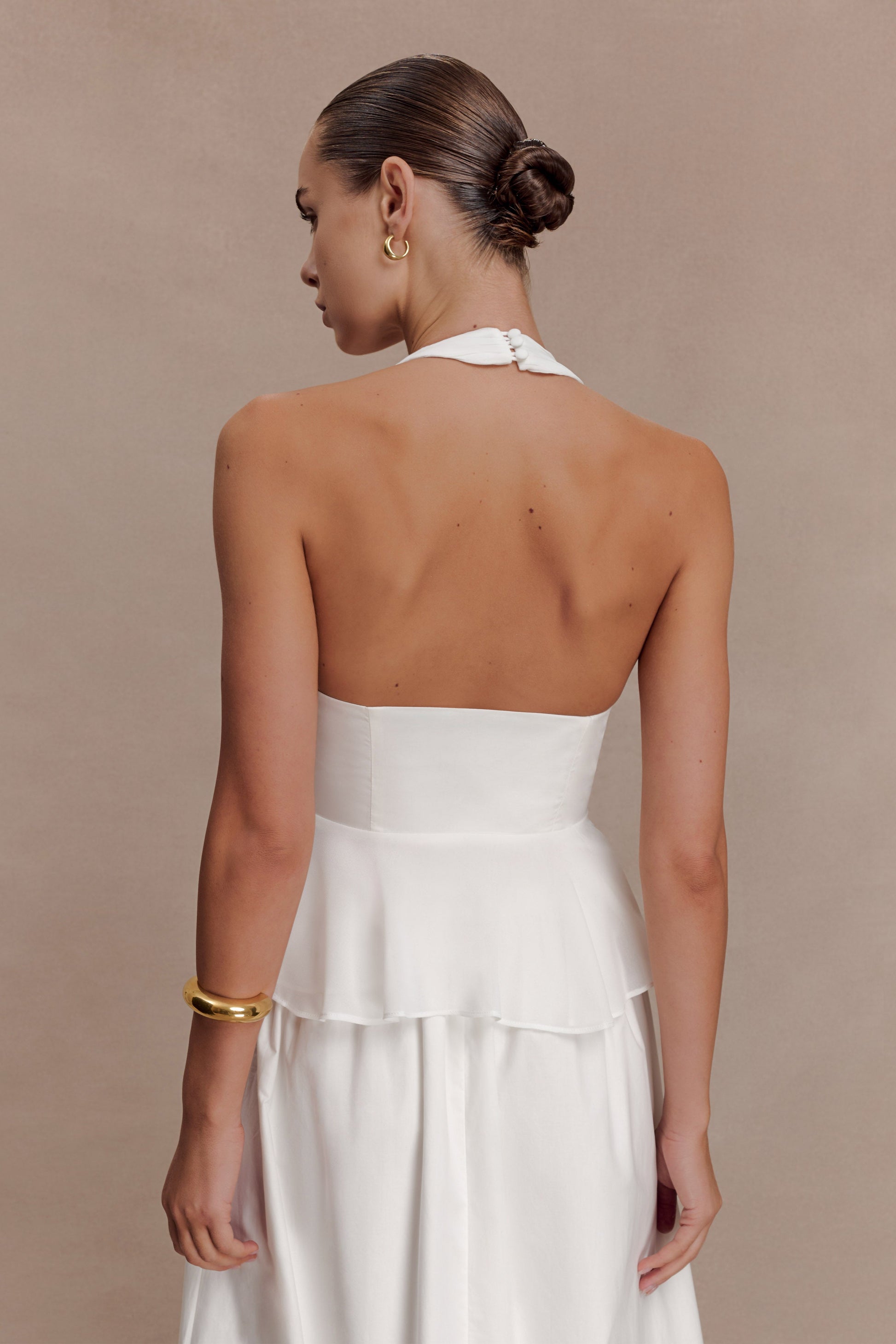 River Halter Neck Sleeveless Top - White #2