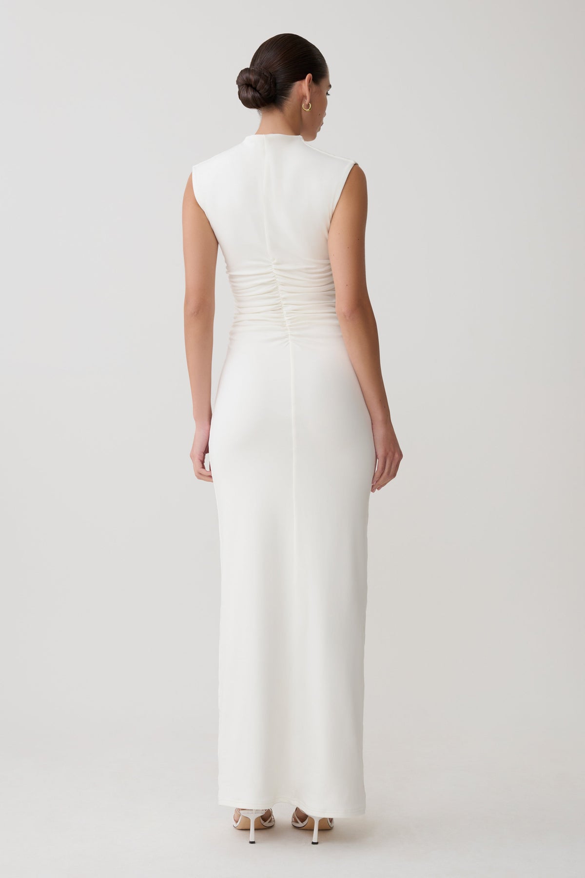 Elliot High Neck Sleeveless Maxi Dress - White #2
