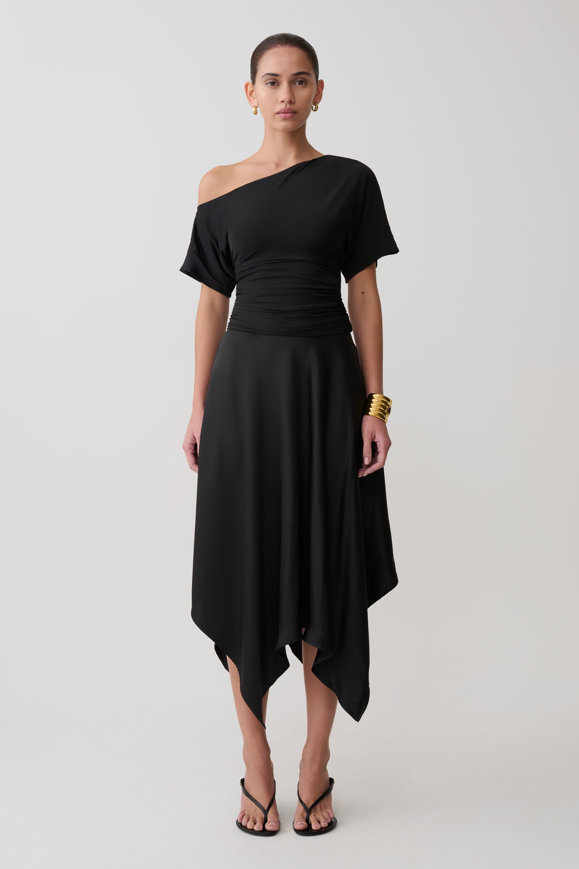 Luu Off Shoulder Slinky Top - Black #6