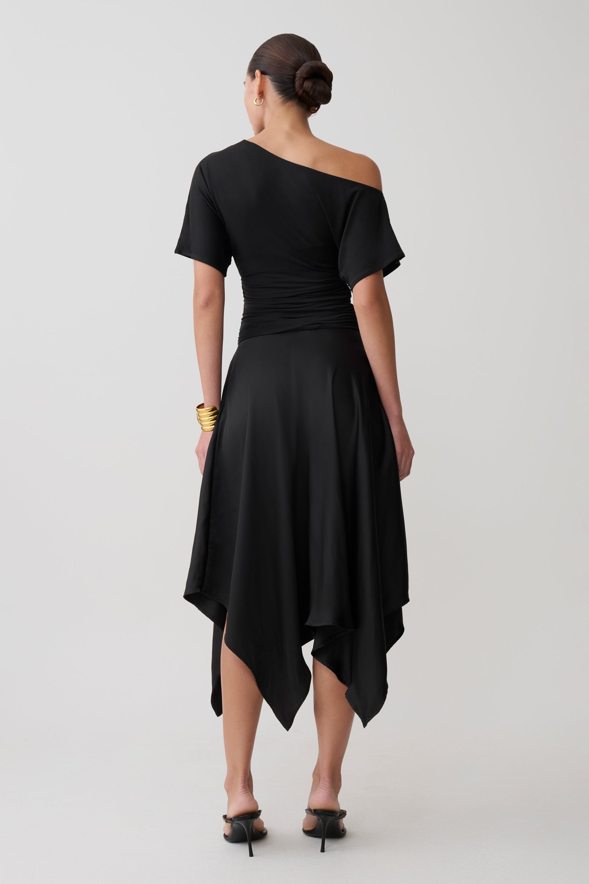Luu Off Shoulder Slinky Top - Black #5