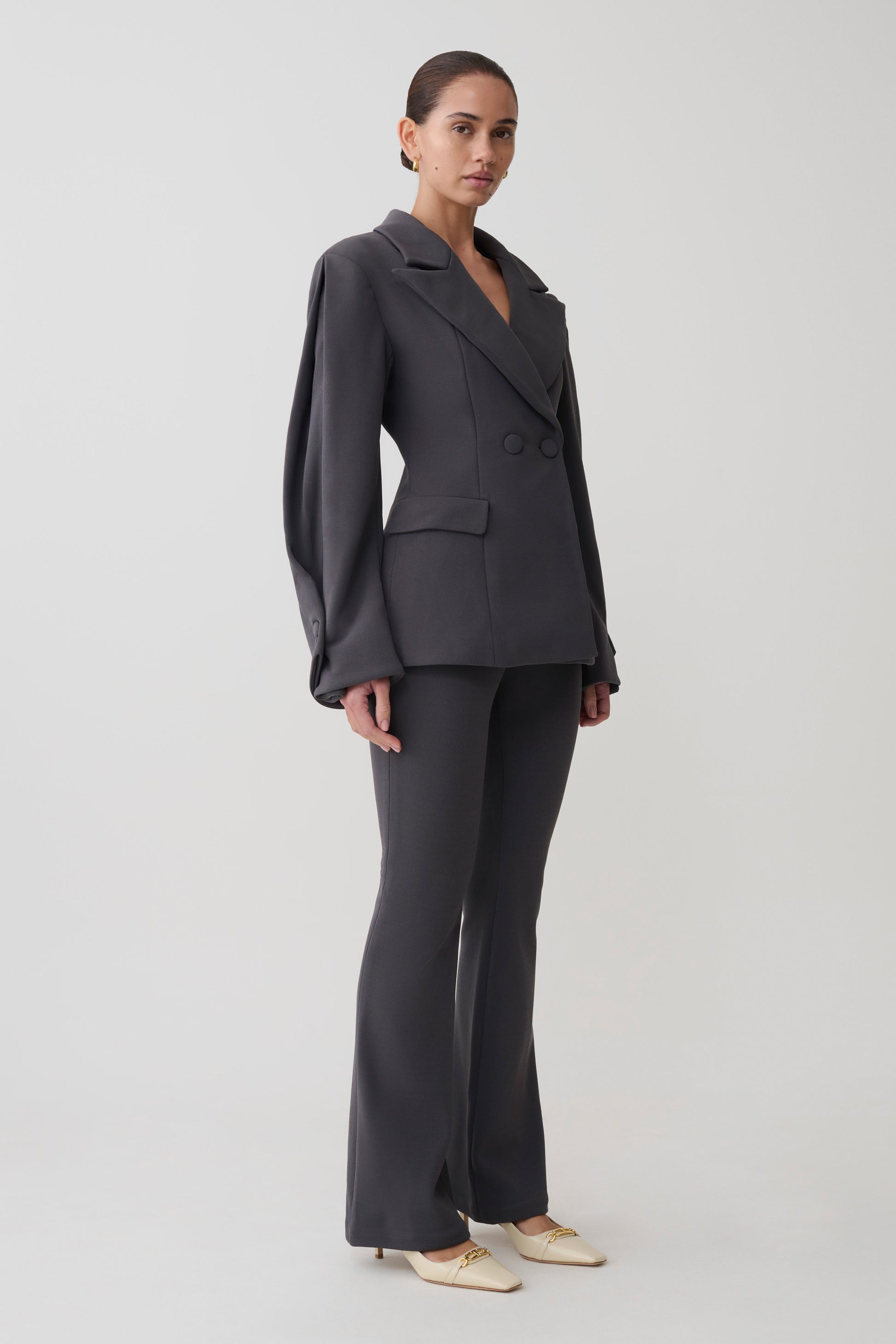 Marion Fit And Flare Pant - Charcoal Shadow #3