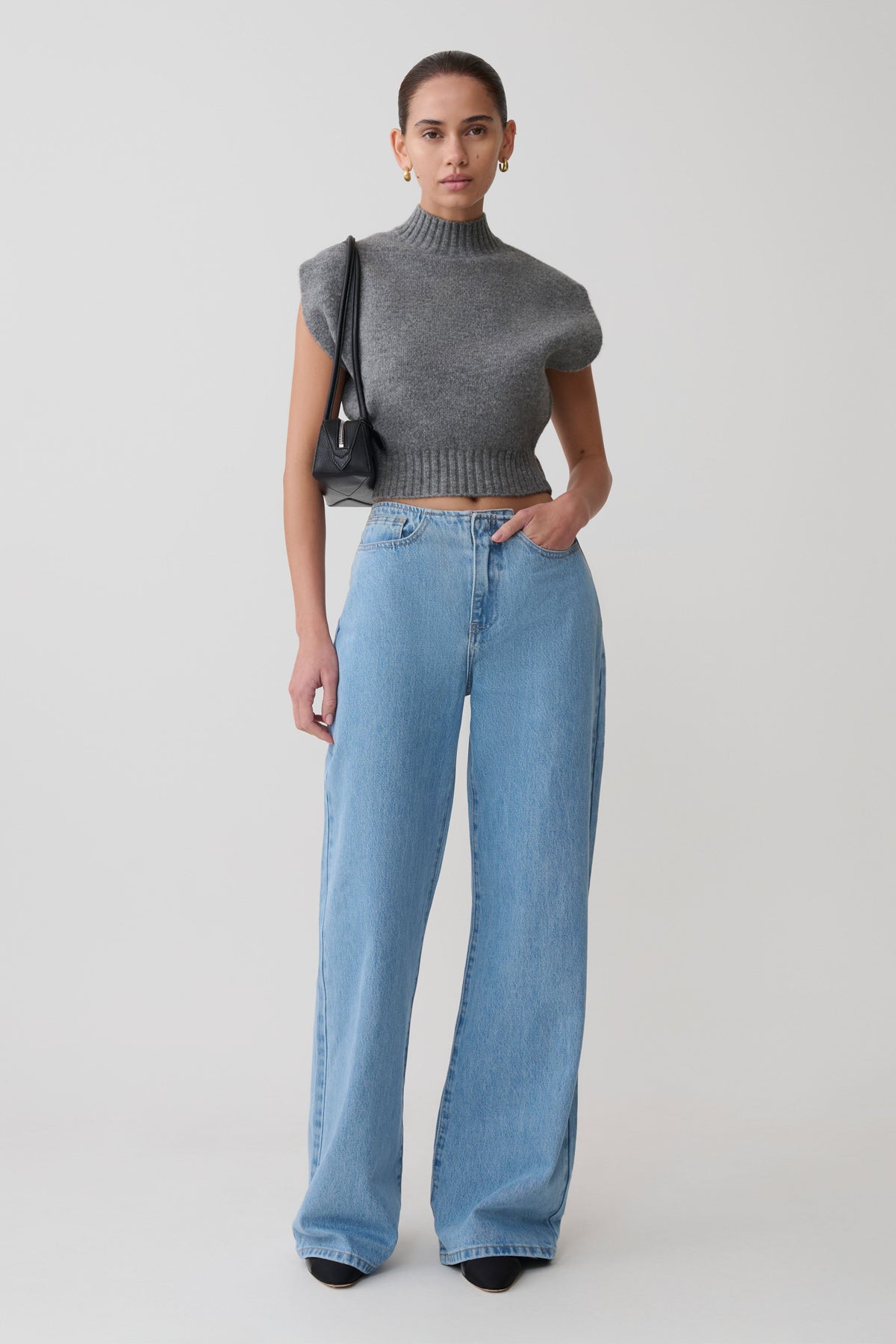 Caitlin Mid Rise Denim Jeans - Classic Blue #4