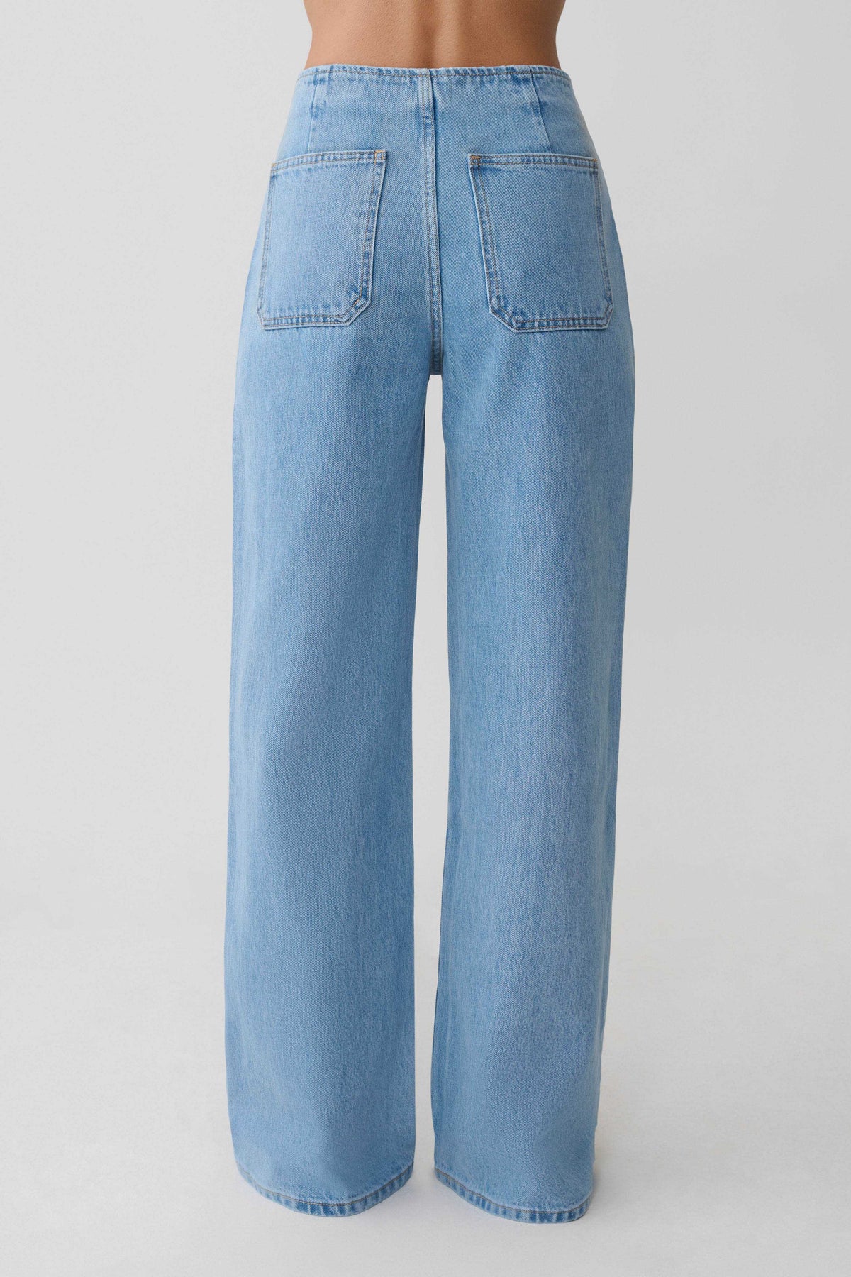 Caitlin Mid Rise Denim Jeans - Classic Blue #2