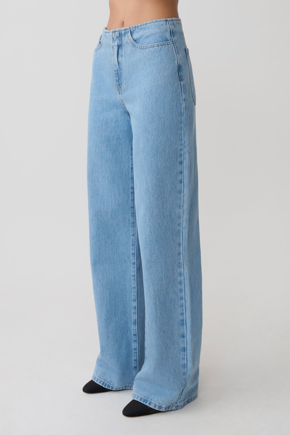 Caitlin Mid Rise Denim Jeans - Classic Blue #3