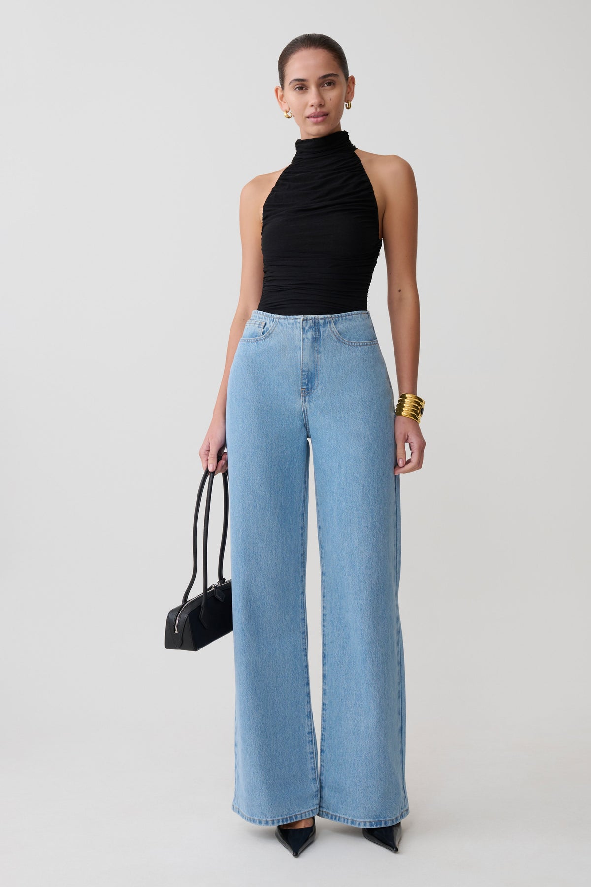 Caitlin Mid Rise Denim Jeans - Classic Blue #6