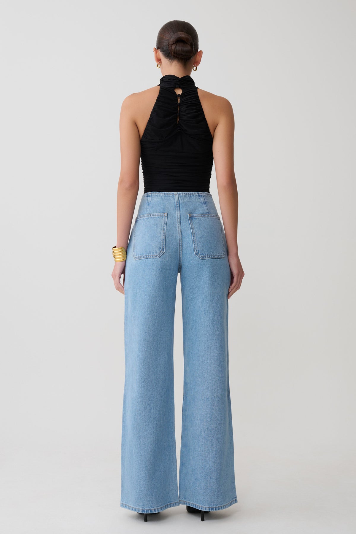 Caitlin Mid Rise Denim Jeans - Classic Blue #7