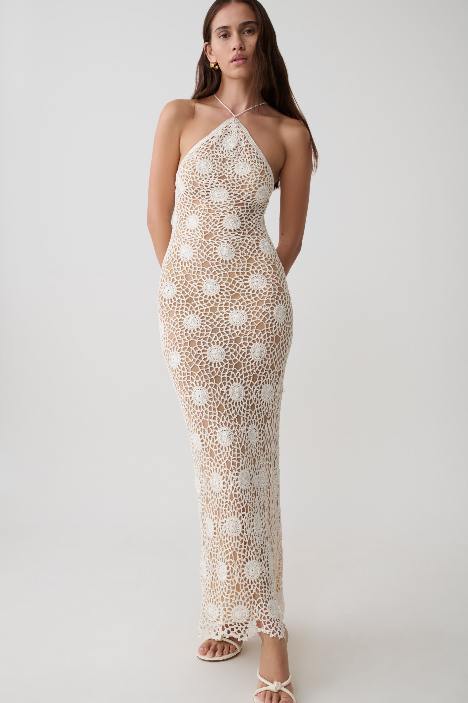 Sam Halter Hand Crochet Maxi Dress - Ivory #3