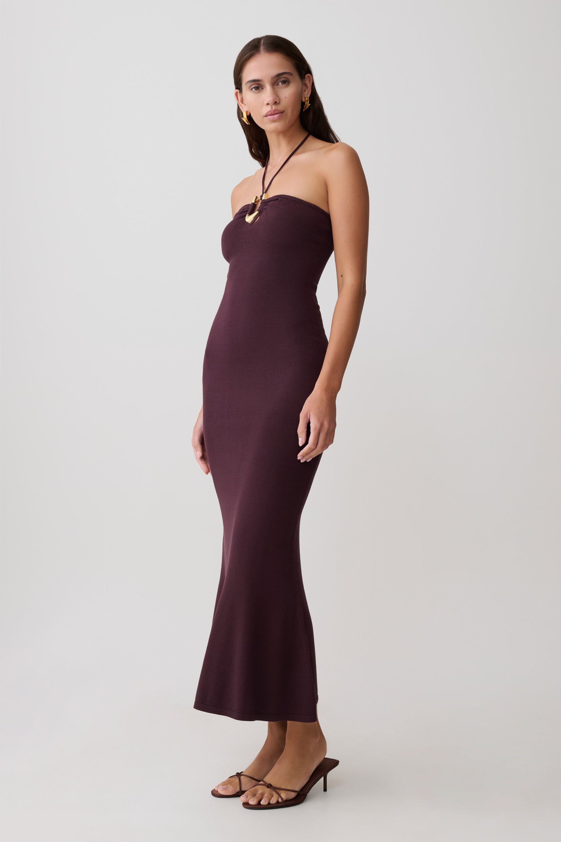 Dimitri Knit Midi Dress - Chocolate #4