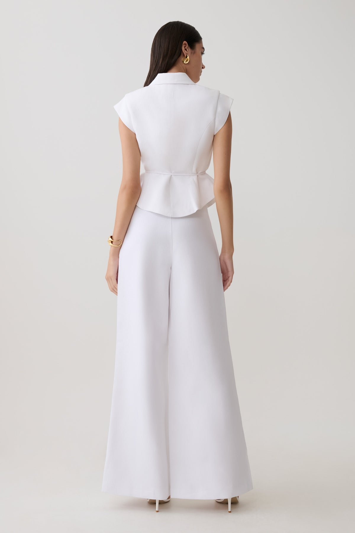 Andina Shortsleeve Linen Top - White #5