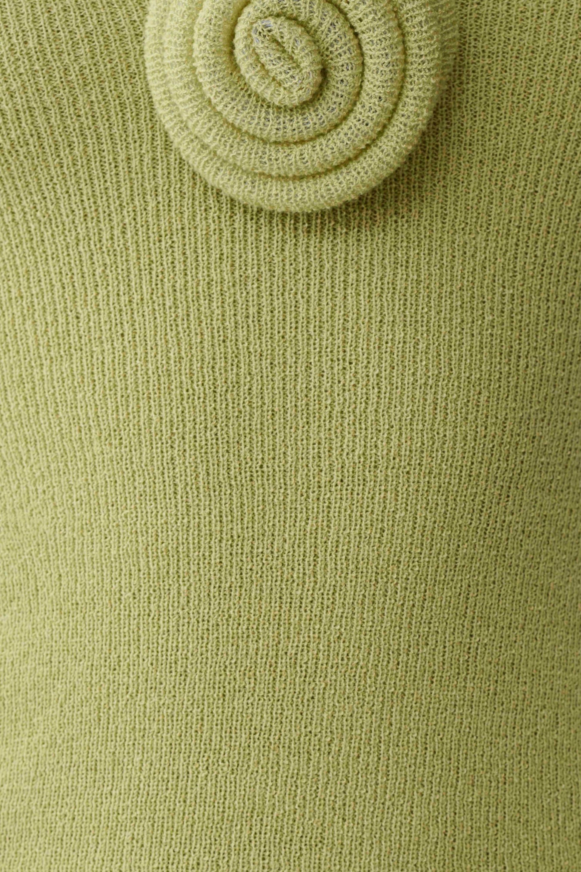 Samira Knit Long Sleeve Mini Dress - Light Olive #7