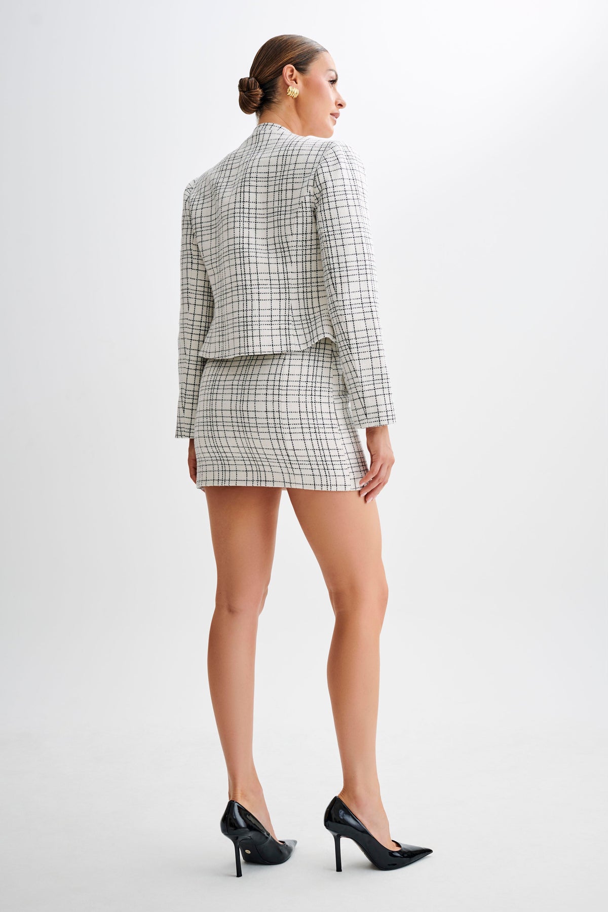 Priscilla Tweed Mini Skirt - White #5