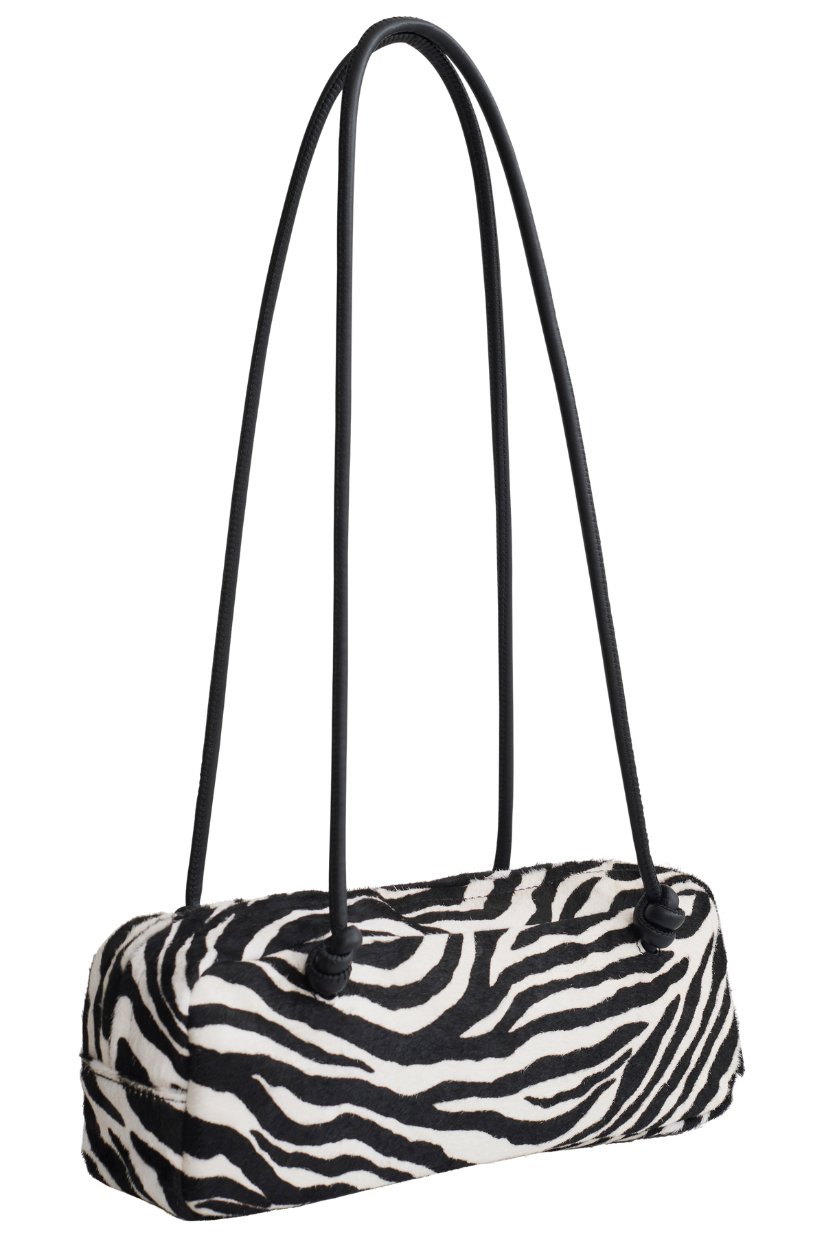 Hillary Pony Fur Bag - Zebra Print