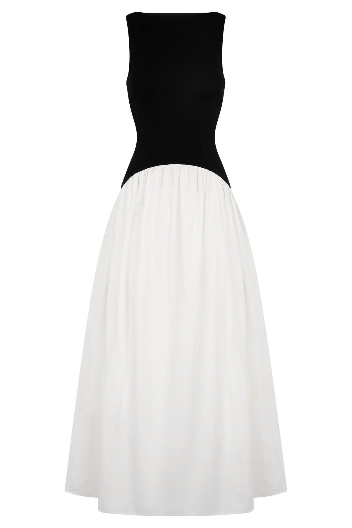 Acacia Contrast Sleeveless Maxi Dress - Black/White #9