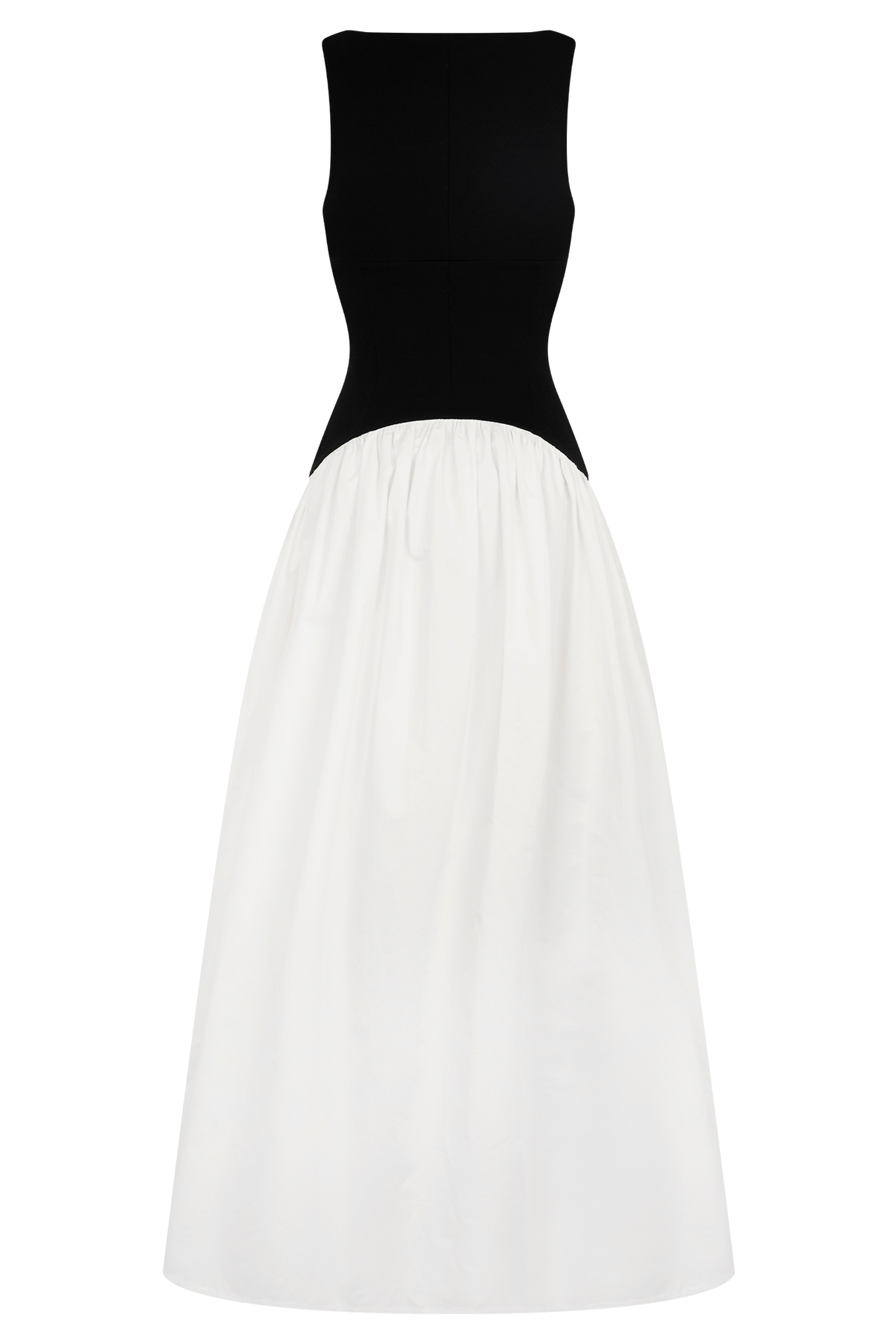 Acacia Contrast Sleeveless Maxi Dress - Black/White #8
