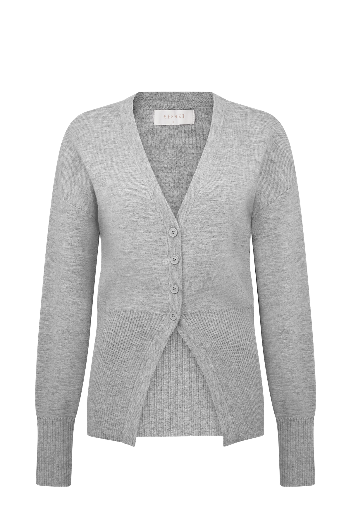 Alexia Buttoned Oversized Cardigan - Grey Marle #9