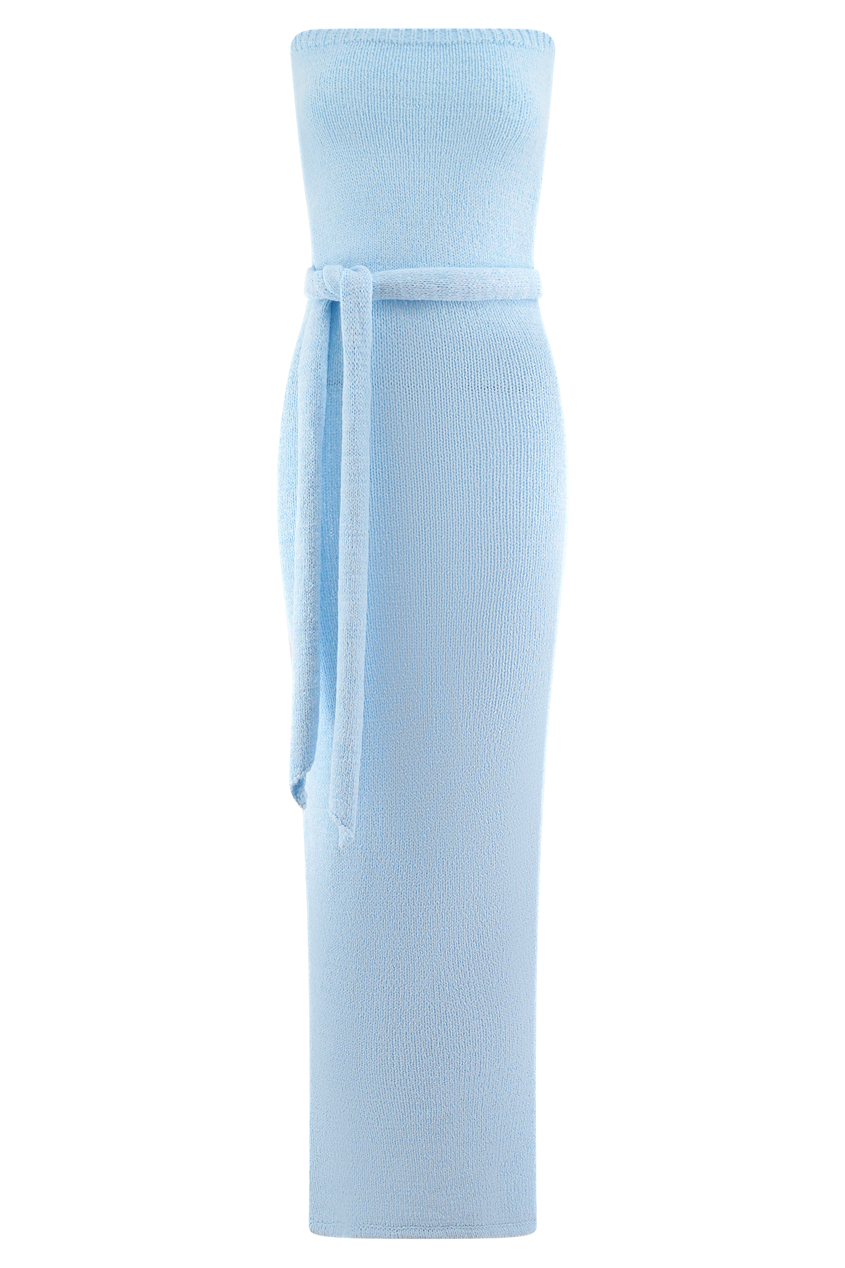 Andrea Strapless Knit Maxi Dress - Light Blue #7
