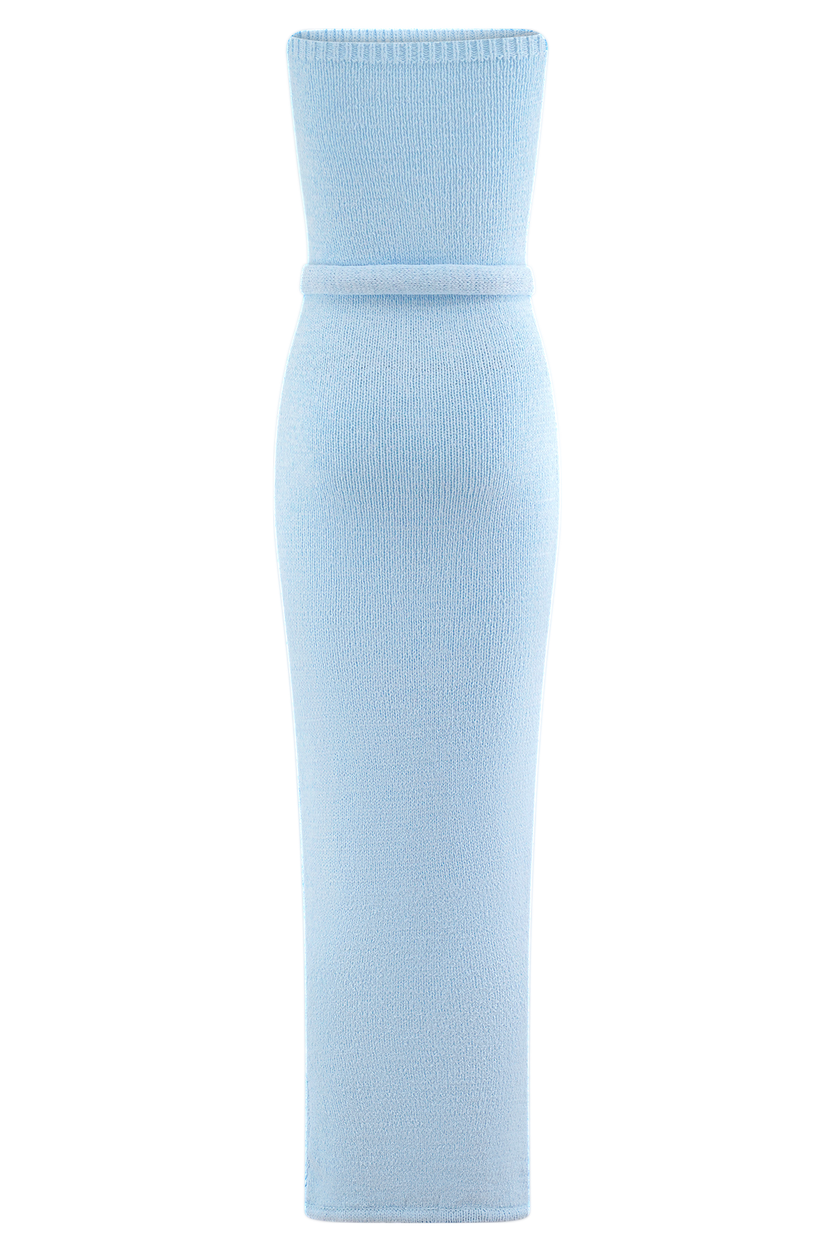Andrea Strapless Knit Maxi Dress - Light Blue