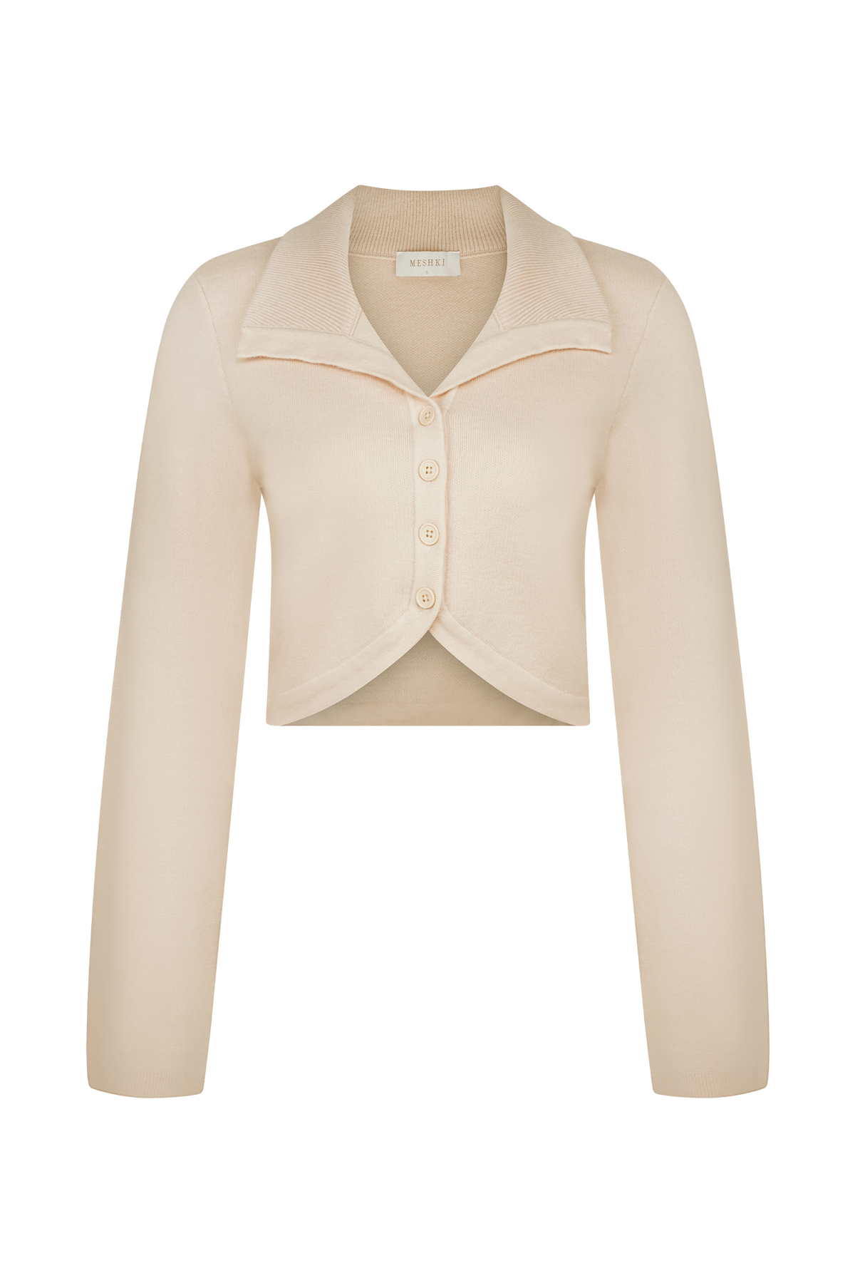Annabelle Knit Curved Hem Cardigan - Cream #8
