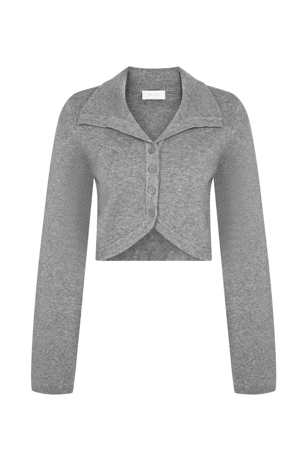 Annabelle Knit Curved Hem Cardigan - Charcoal #8