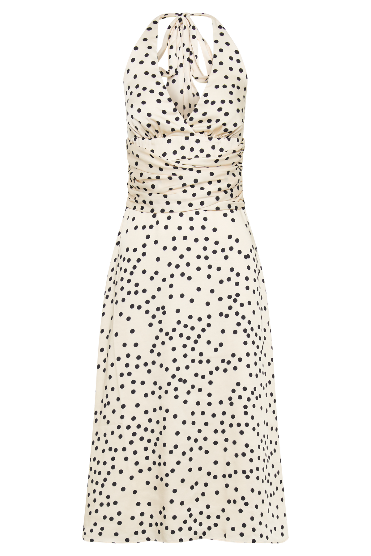 Marguerite Satin Halter Midi Dress - Polkadot #8