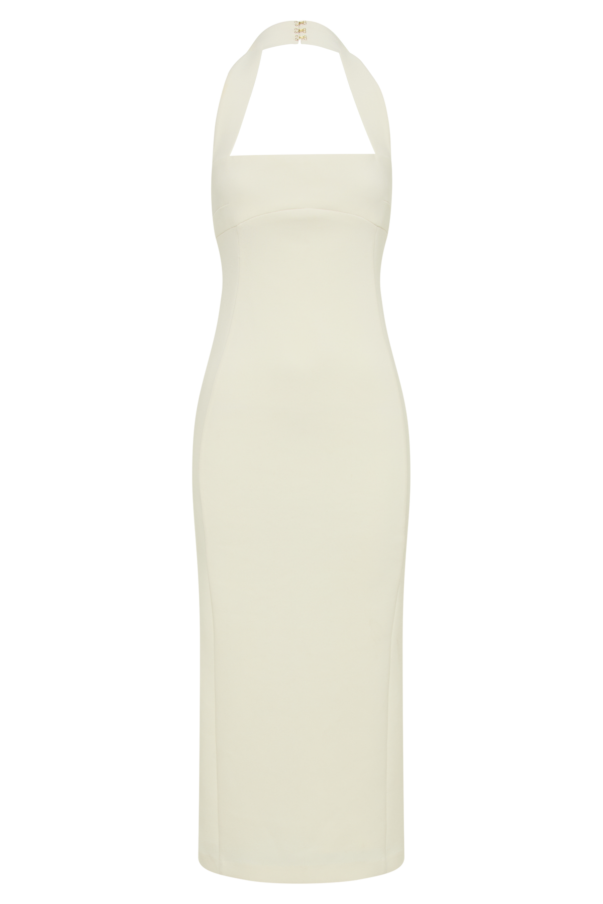 Amelita Suiting Halter Midi Dress - Ivory #6