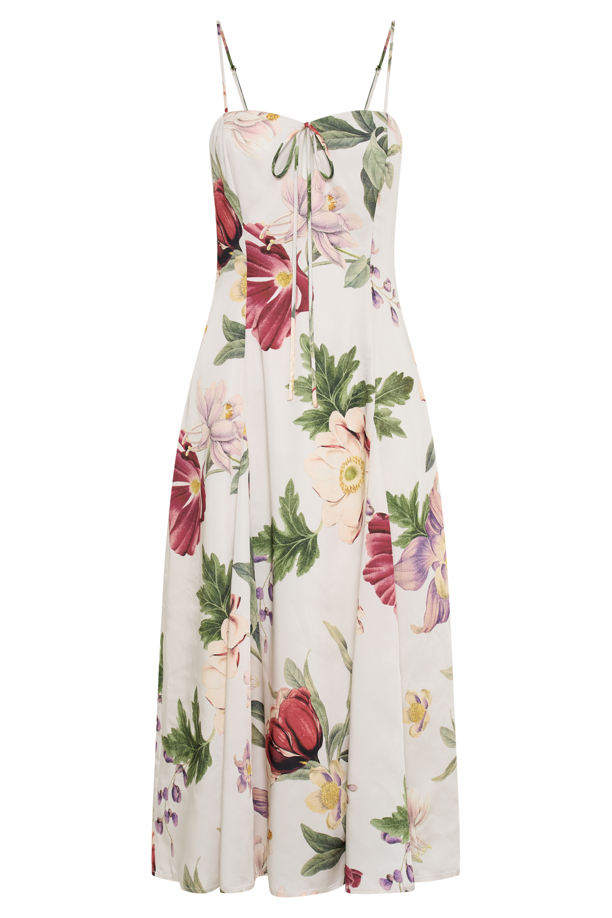 Luciana Satin Midi Dress - Bella Rosa Print #6