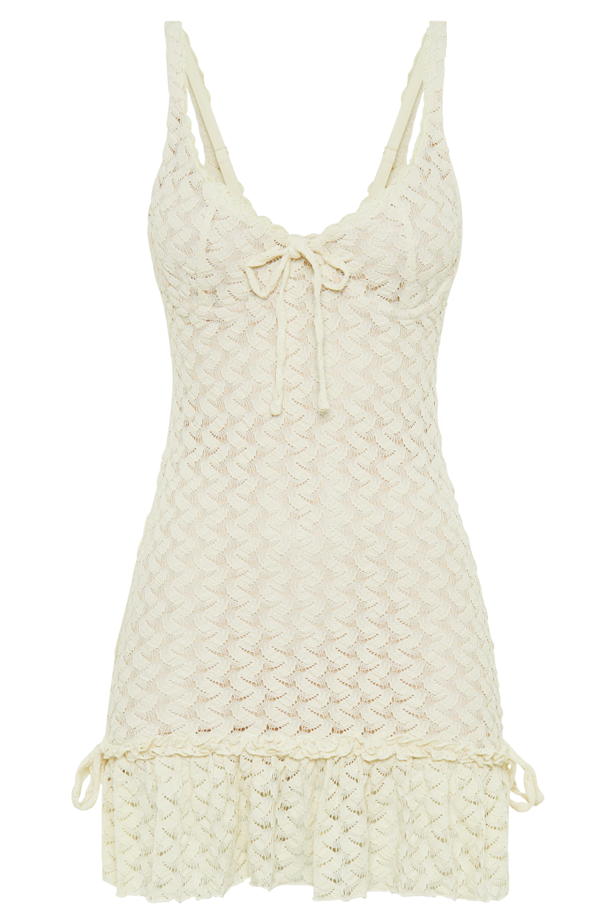 Marietta Cupped Lace Mini Dress - Ivory #8