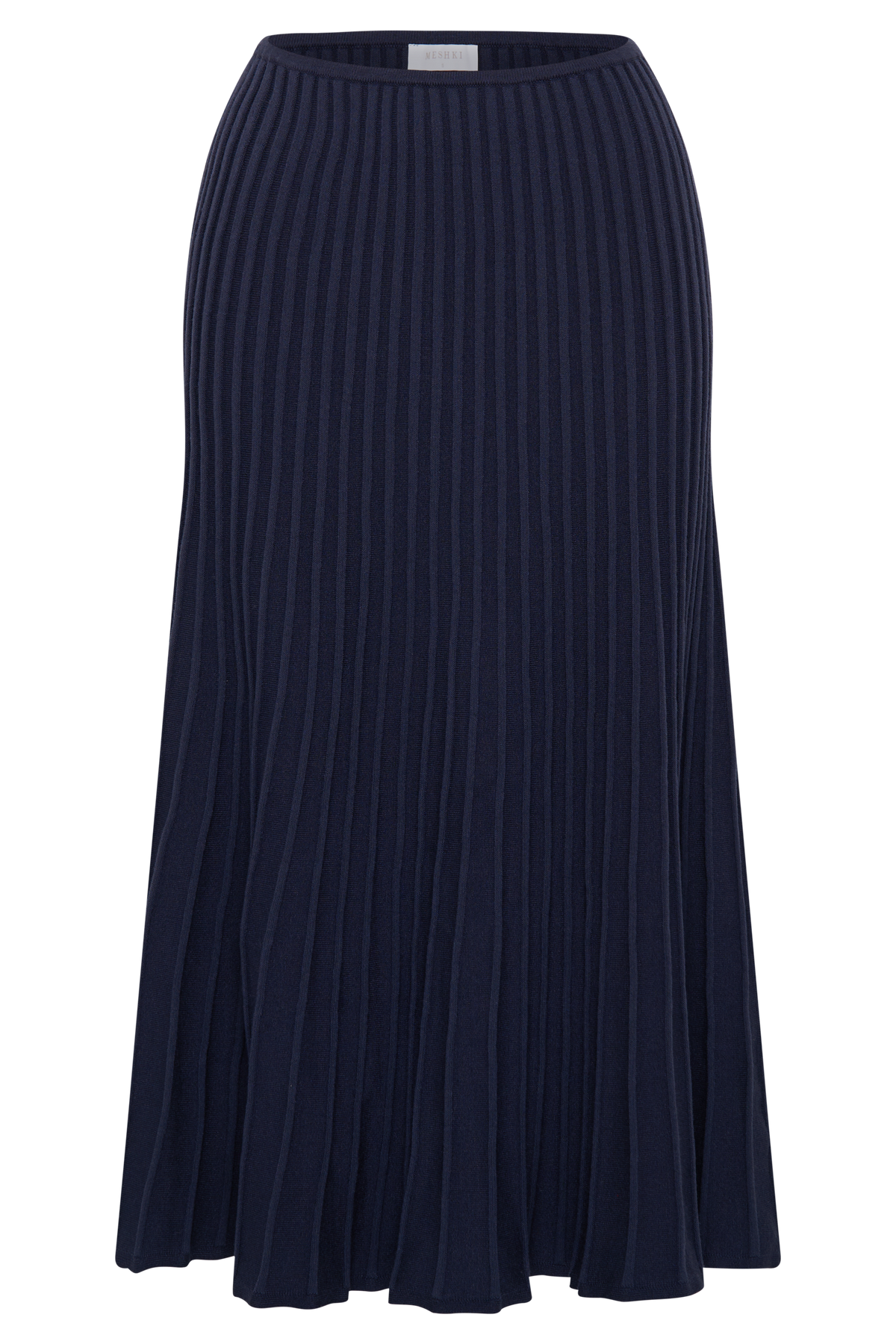 Jolene Rib Knit Midi Skirt - Navy