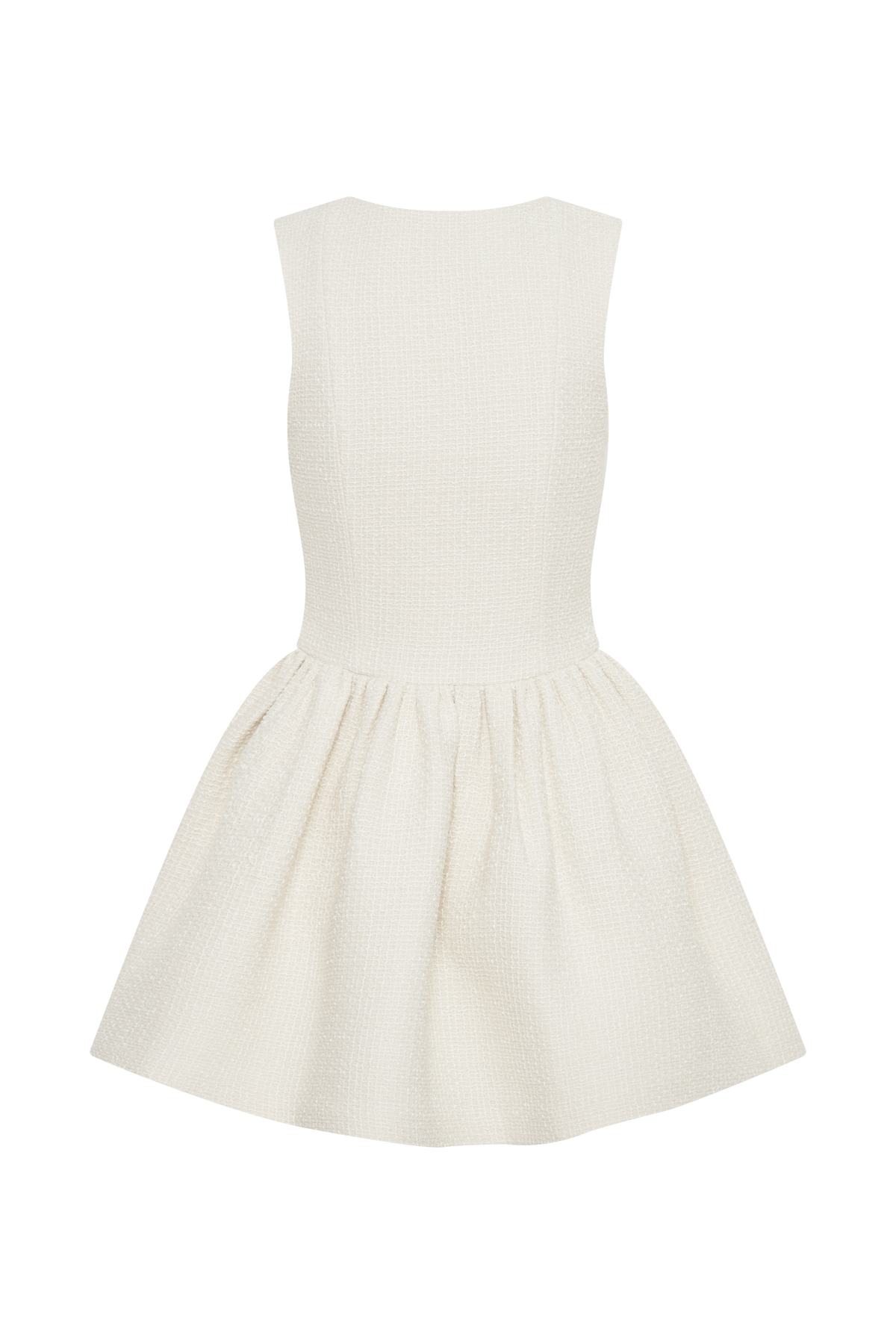 Jennifer Boucle Mini Dress - Ivory #11