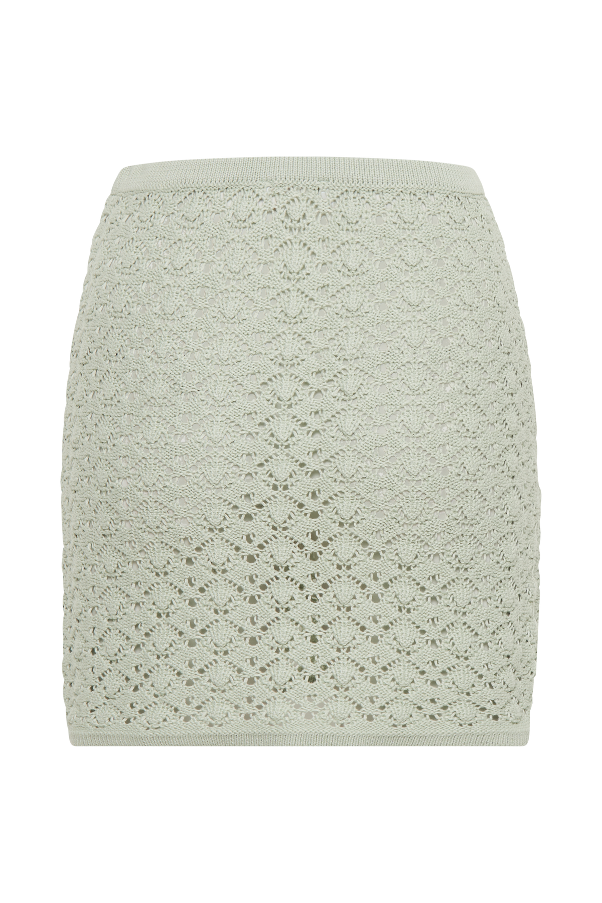 Murphy A-Line Knit Mini Skirt - Pastel Green #12