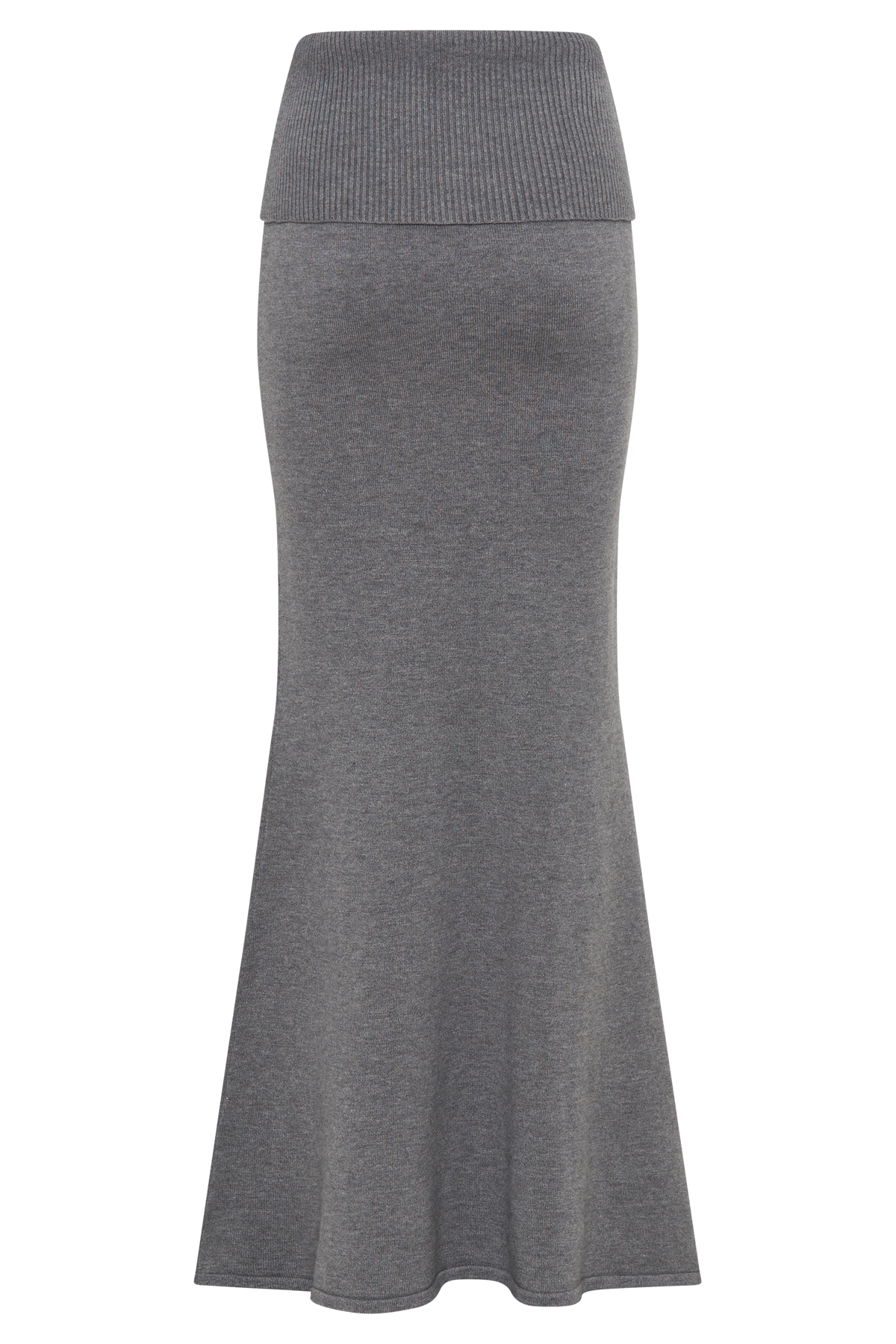 Karlie Knit Maxi Skirt With Ribbed Waist - Charcoal Marle #12