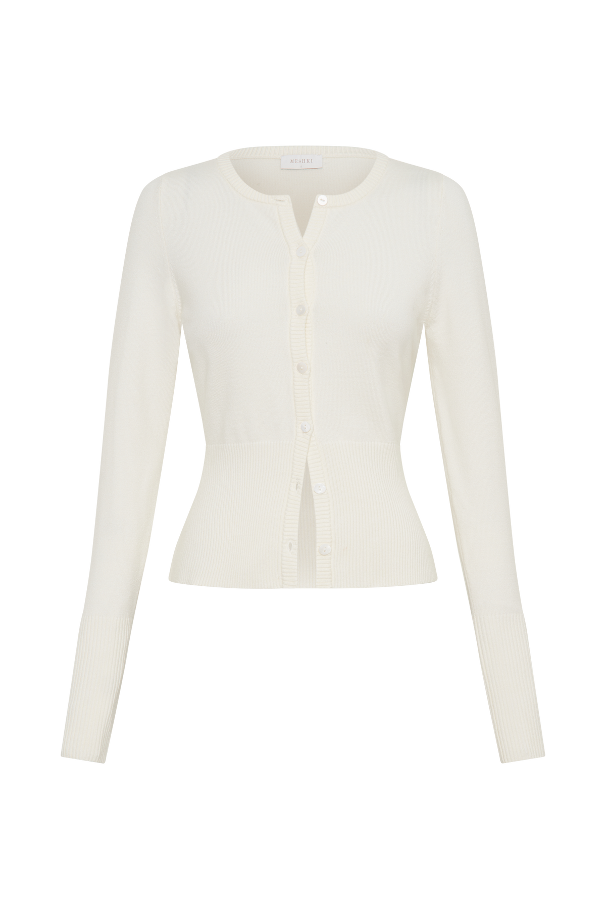 Reese Fitted Knit Cardigan - Ivory