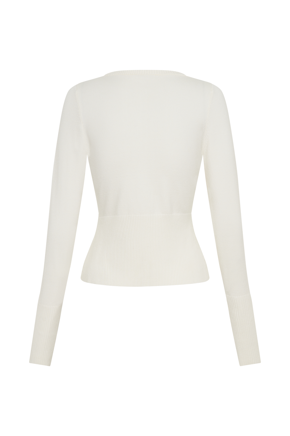 Reese Fitted Knit Cardigan - Ivory #7