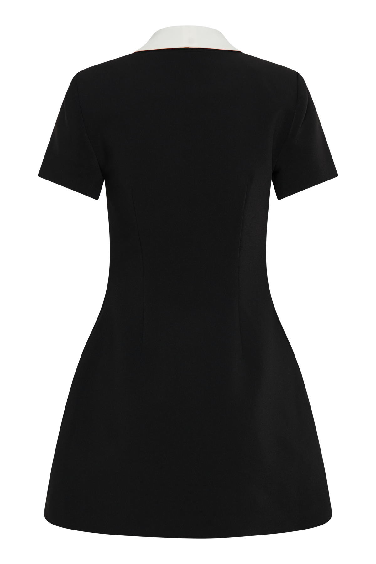 Paolina Collared Contrast Suiting Mini Dress - Black/White