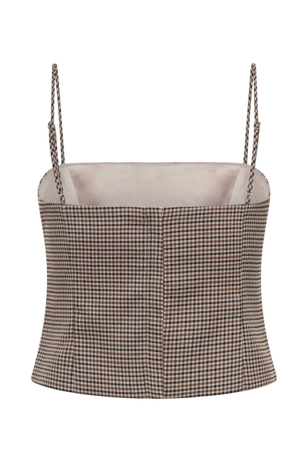 Aberley Crop Top - Tan Check #8