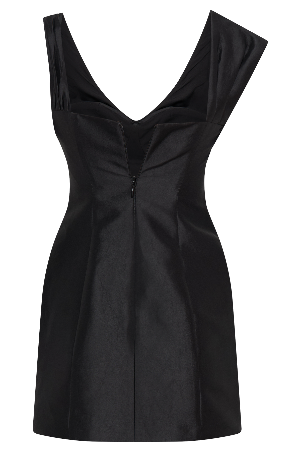 Farrah Structured Draped Mini Dress - Black #8