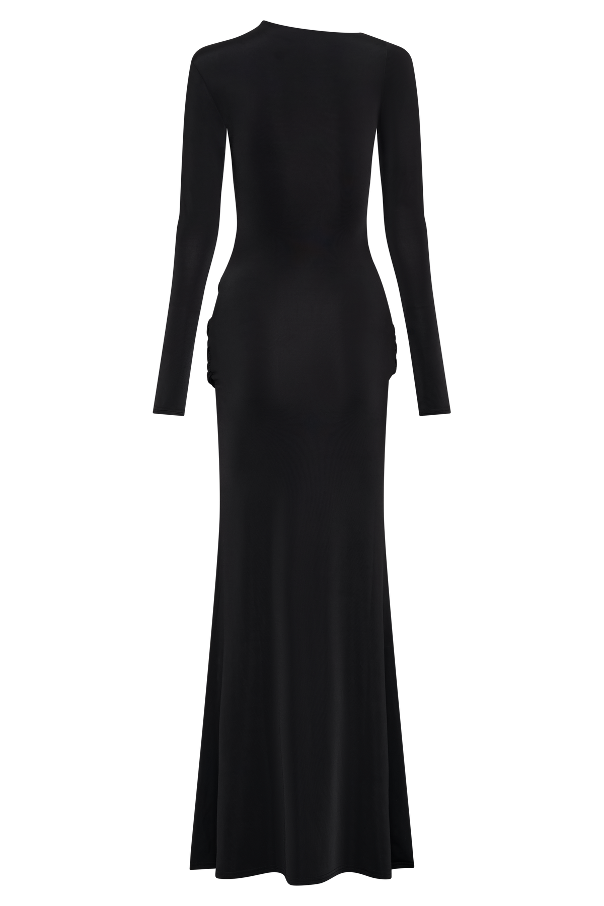 Halcyon Long Sleeve Slinky Maxi Dress - Black #7