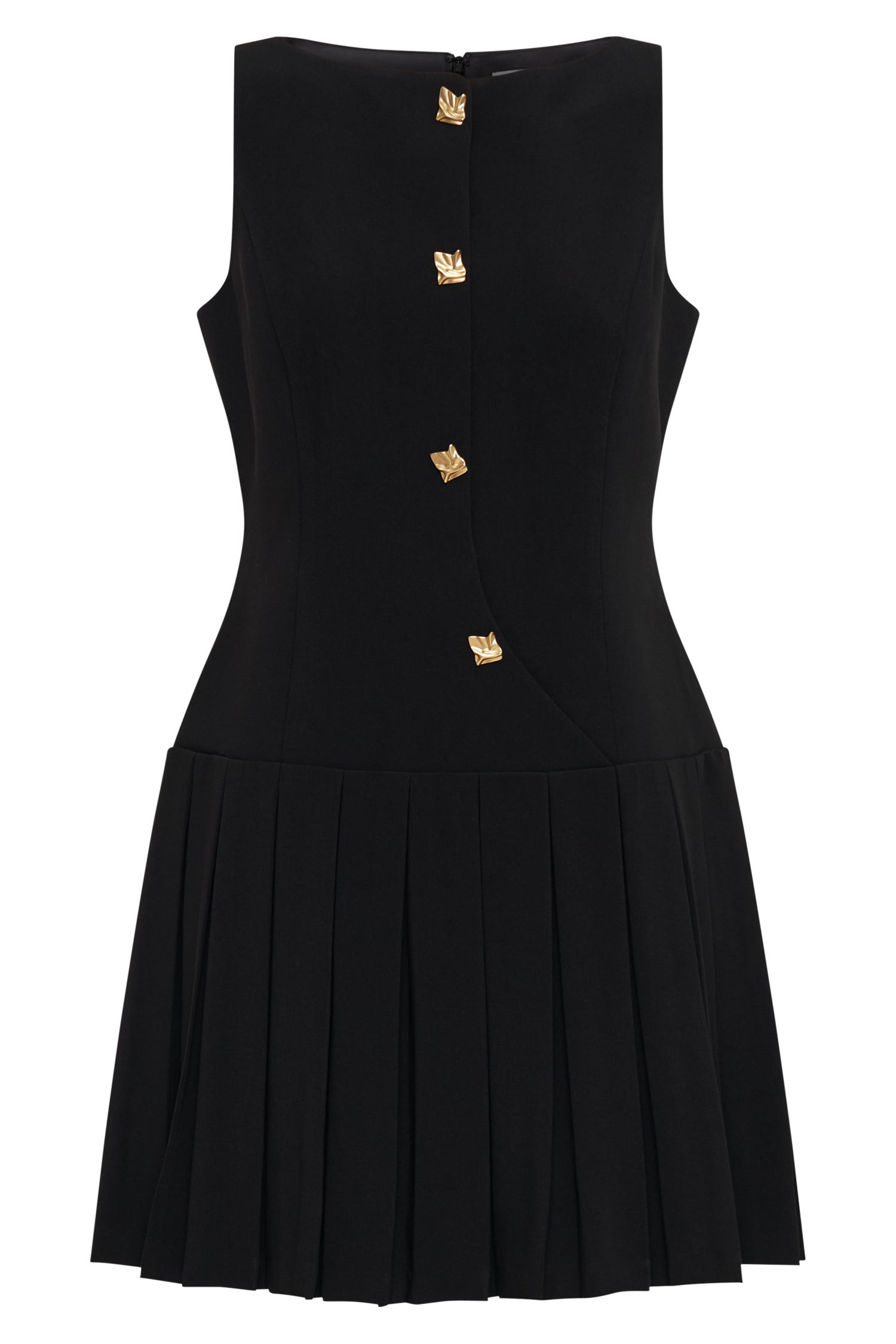 Mackenzie Sleeveless Pleated Mini Dress - Black #9