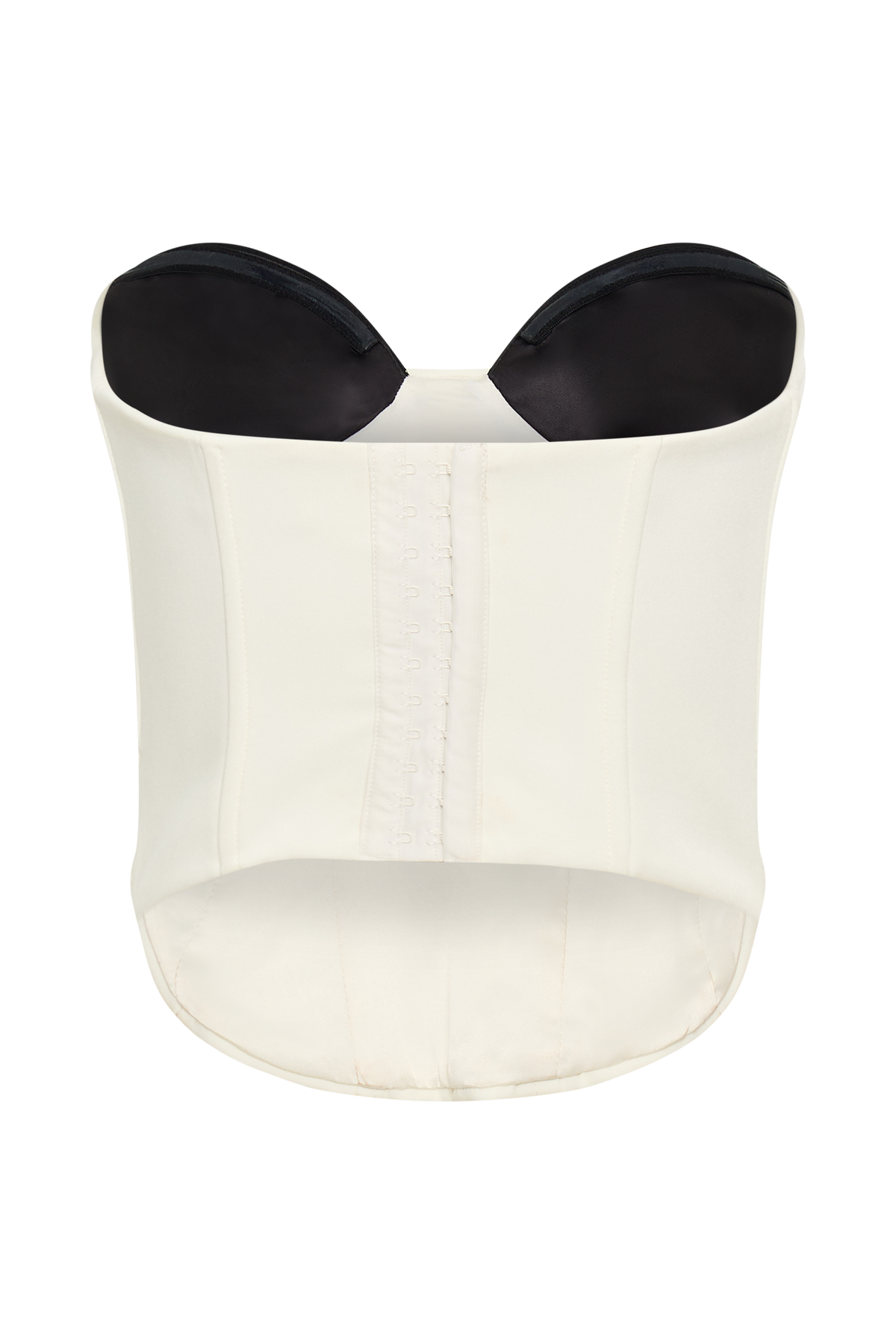 Oceane Contrast Suiting Strapless Corset - White #8