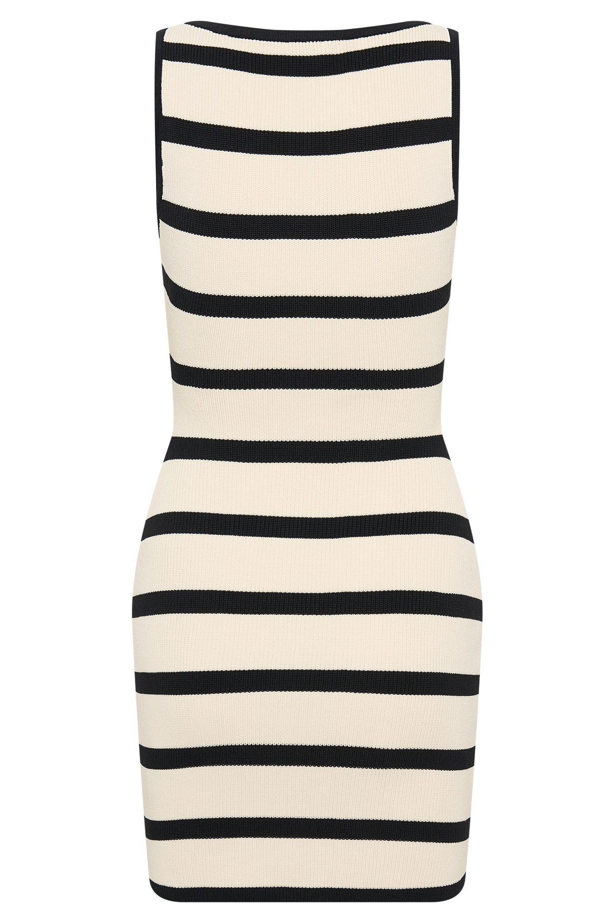 Sawyer Stripe Knit Mini Dress - Black/Cream #9