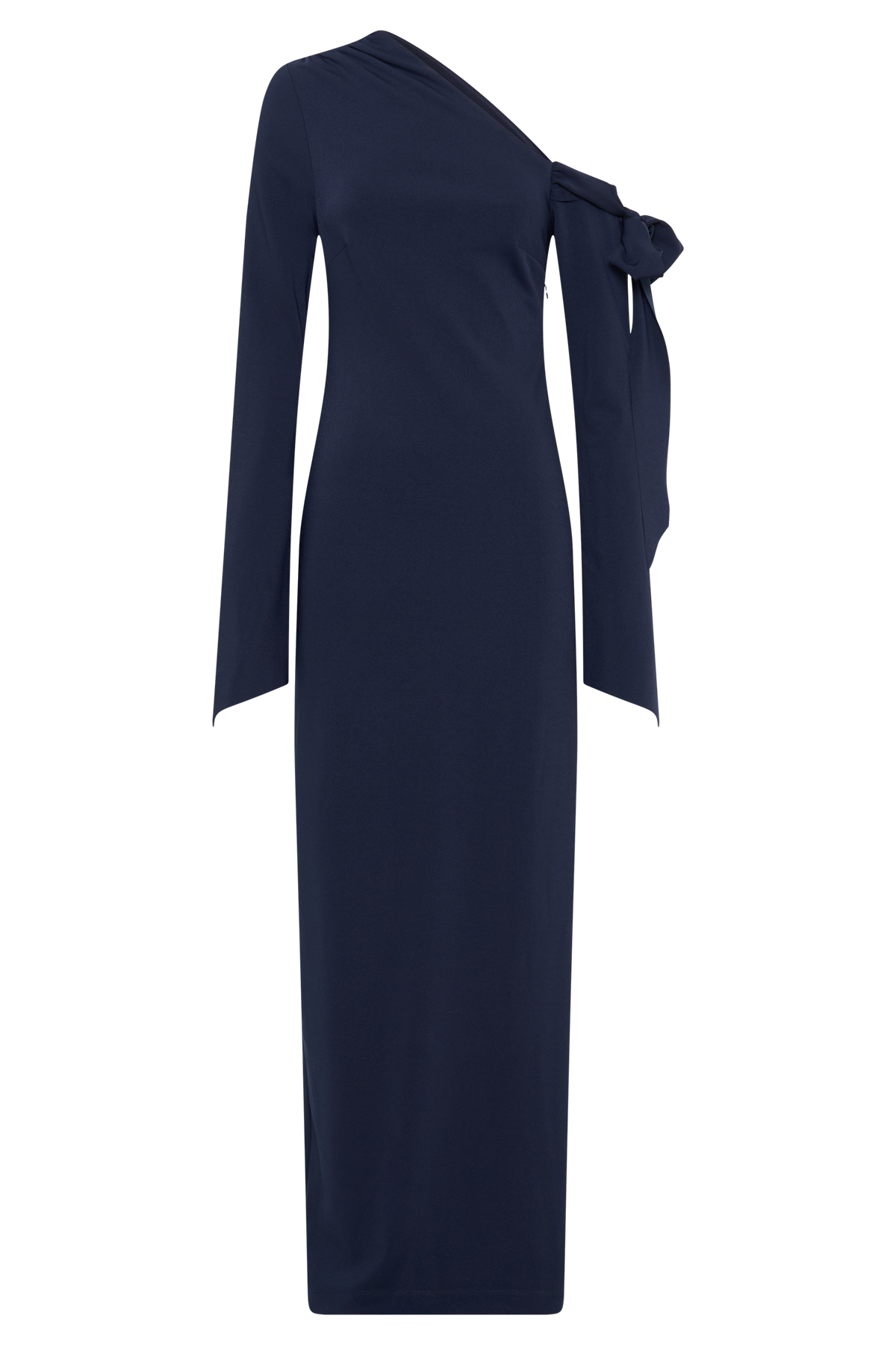 Nicola One Shoulder Crepe Maxi Dress - Dark Navy #10