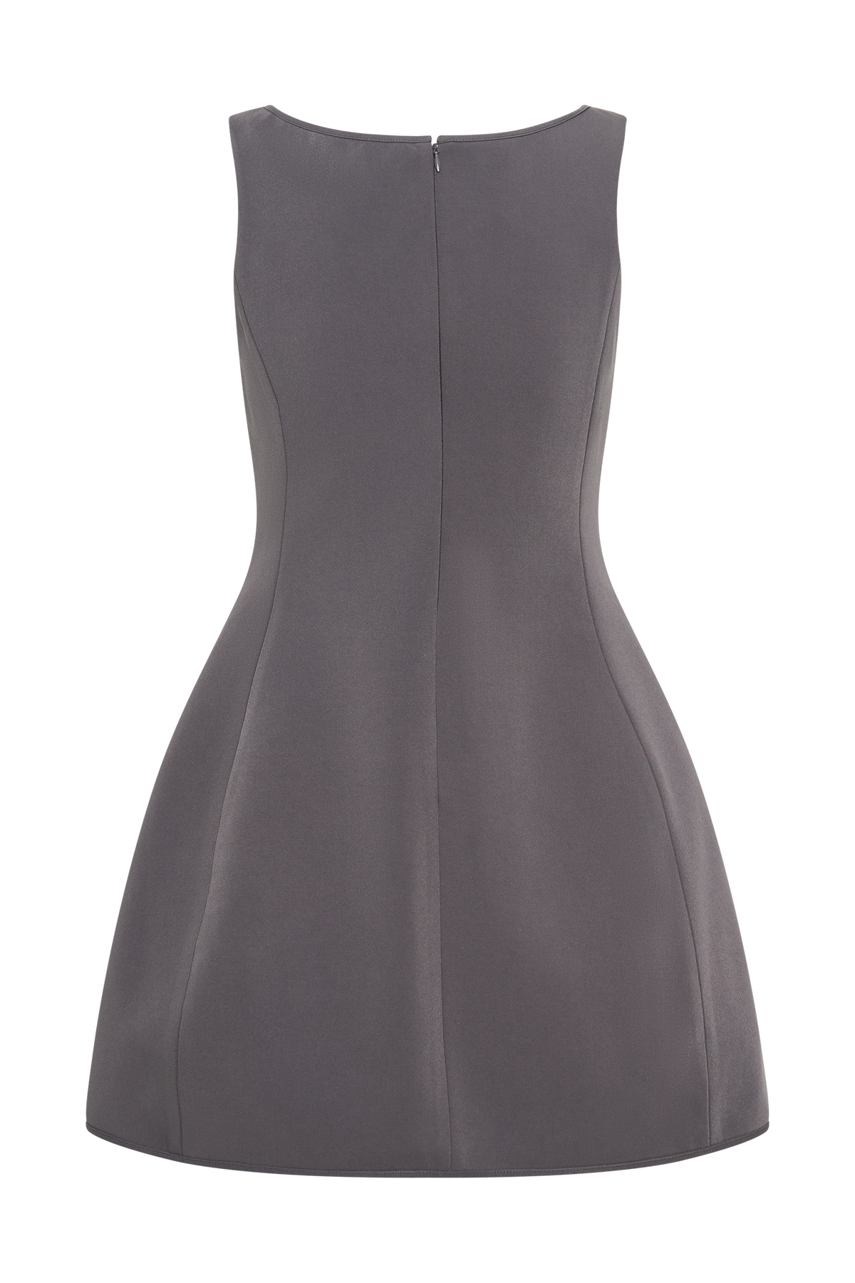 Evanna Sleeveless Suiting Mini Dress - Charcoal Grey #7