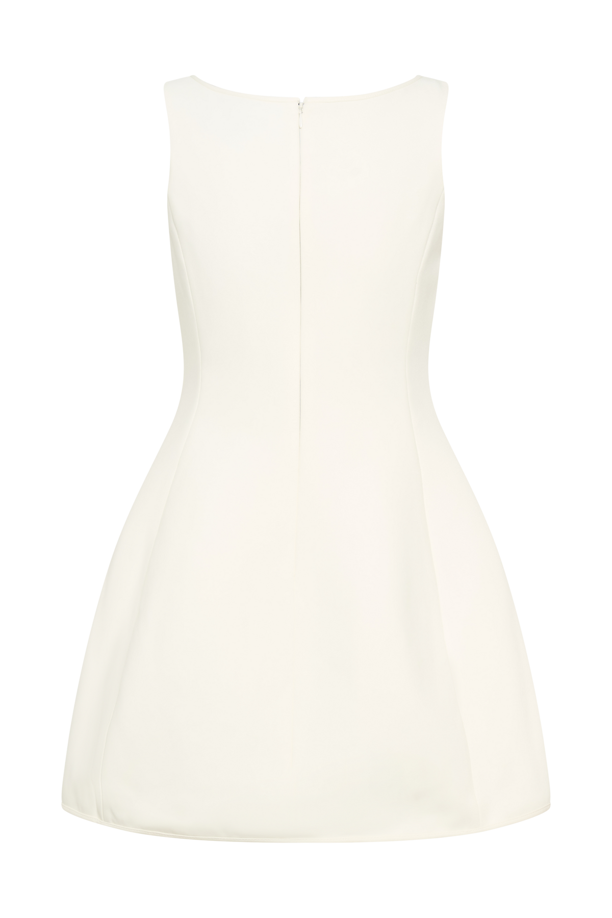Evanna Sleeveless Suiting Mini Dress - Ivory #7
