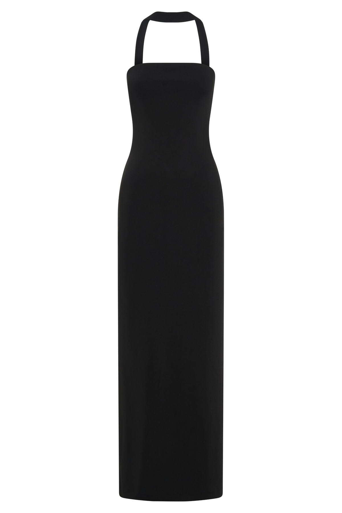 Velma Halter Collar Maxi Dress - Black