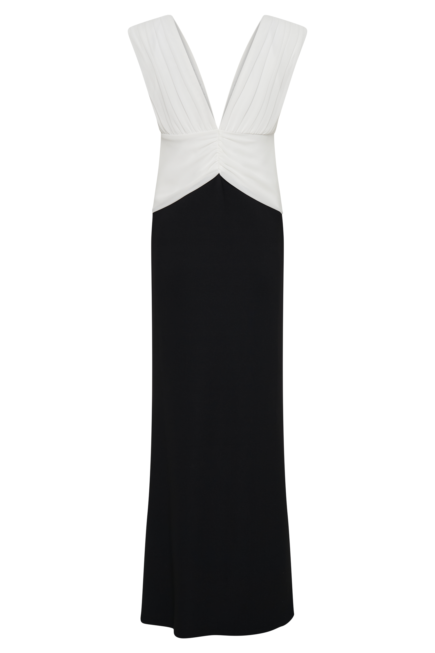 Monique Contrast Maxi Dress - Black #6