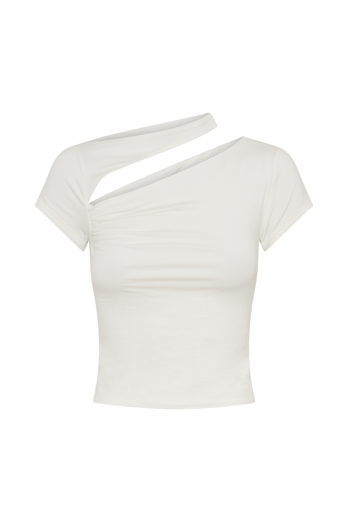 Aurelie Cut Out Short Sleeve Top - Ivory #9